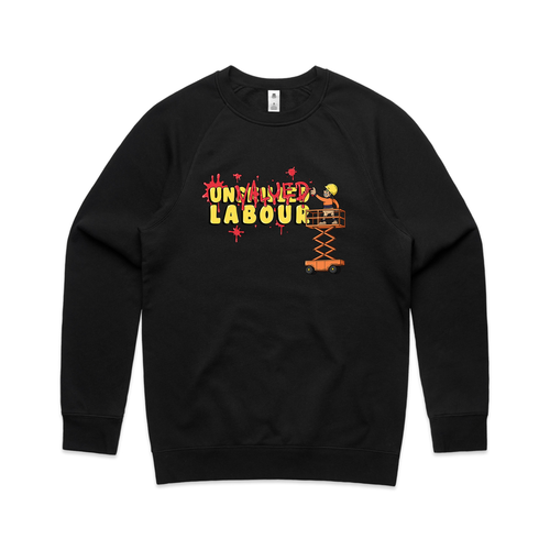 Unvalued Labour Jumper by Lonely Kids Club. All clothing from our T-shirts to our shorts and hoodies are ethically made, and printed packed and shipped from Sydney.