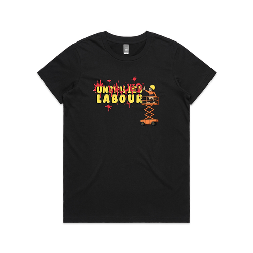 Unvalued Labour Tee by Lonely Kids Club. All clothing from our T-shirts to our shorts and hoodies are ethically made, and printed packed and shipped from Sydney.