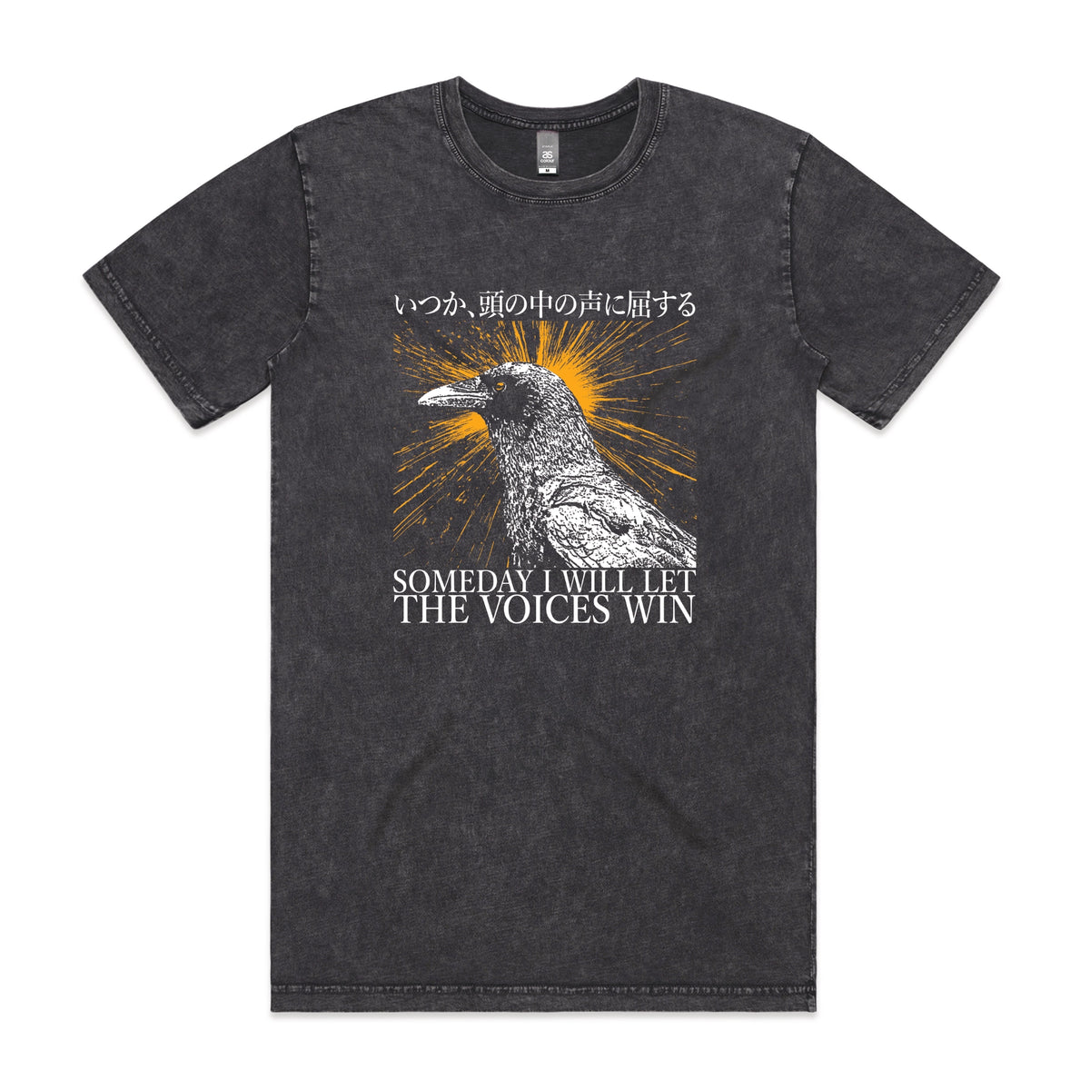 Acid Wash unisex t-shirt with Let The Voices Win graphic by Lonely Kids Club