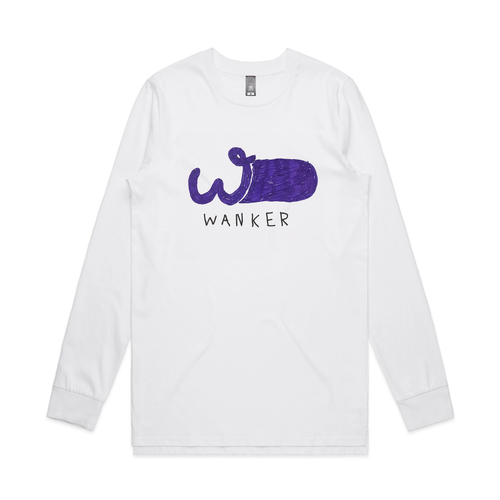 Wanker Tee by Lonely Kids Club. All clothing from our T-shirts to our shorts and hoodies are ethically made, and printed packed and shipped from Sydney.