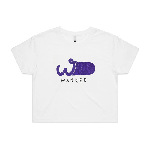 Wanker Tee by Lonely Kids Club. All clothing from our T-shirts to our shorts and hoodies are ethically made, and printed packed and shipped from Sydney.