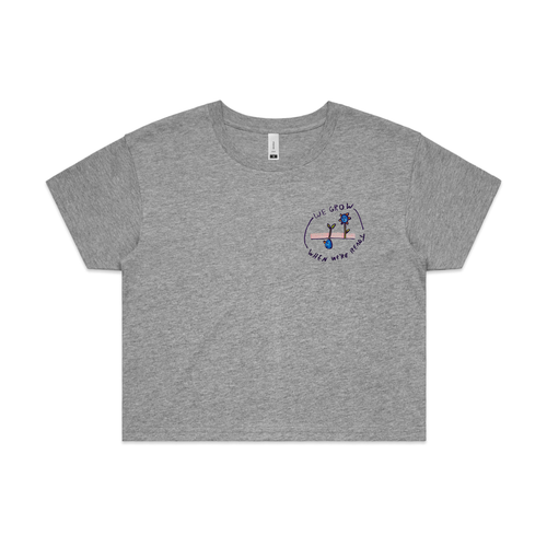 We Grow Tee by Lonely Kids Club. All clothing from our T-shirts to our shorts and hoodies are ethically made, and printed packed and shipped from Sydney.