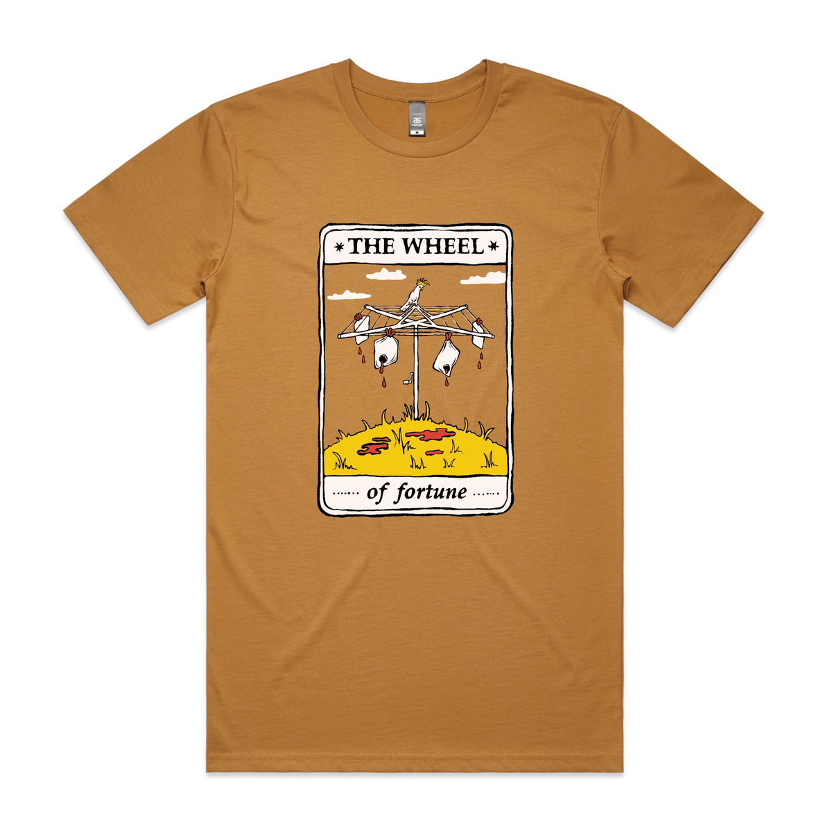Camel unisex t-shirt with The Wheel Tarot graphic by Lonely Kids Club