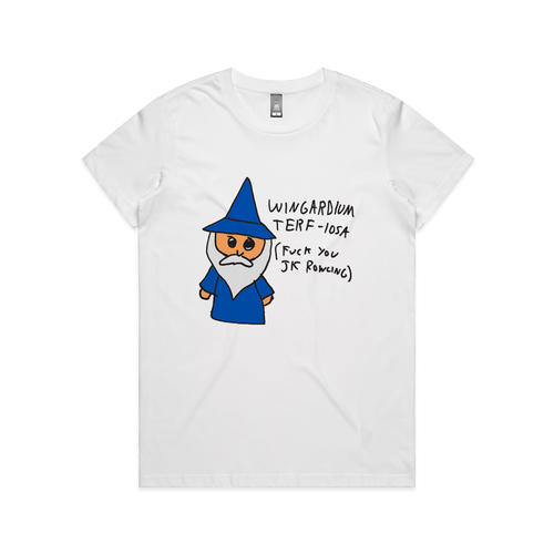 Wingardium Terf-Iosa Tee by Lonely Kids Club. All clothing from our T-shirts to our shorts and hoodies are ethically made, and printed packed and shipped from Sydney.