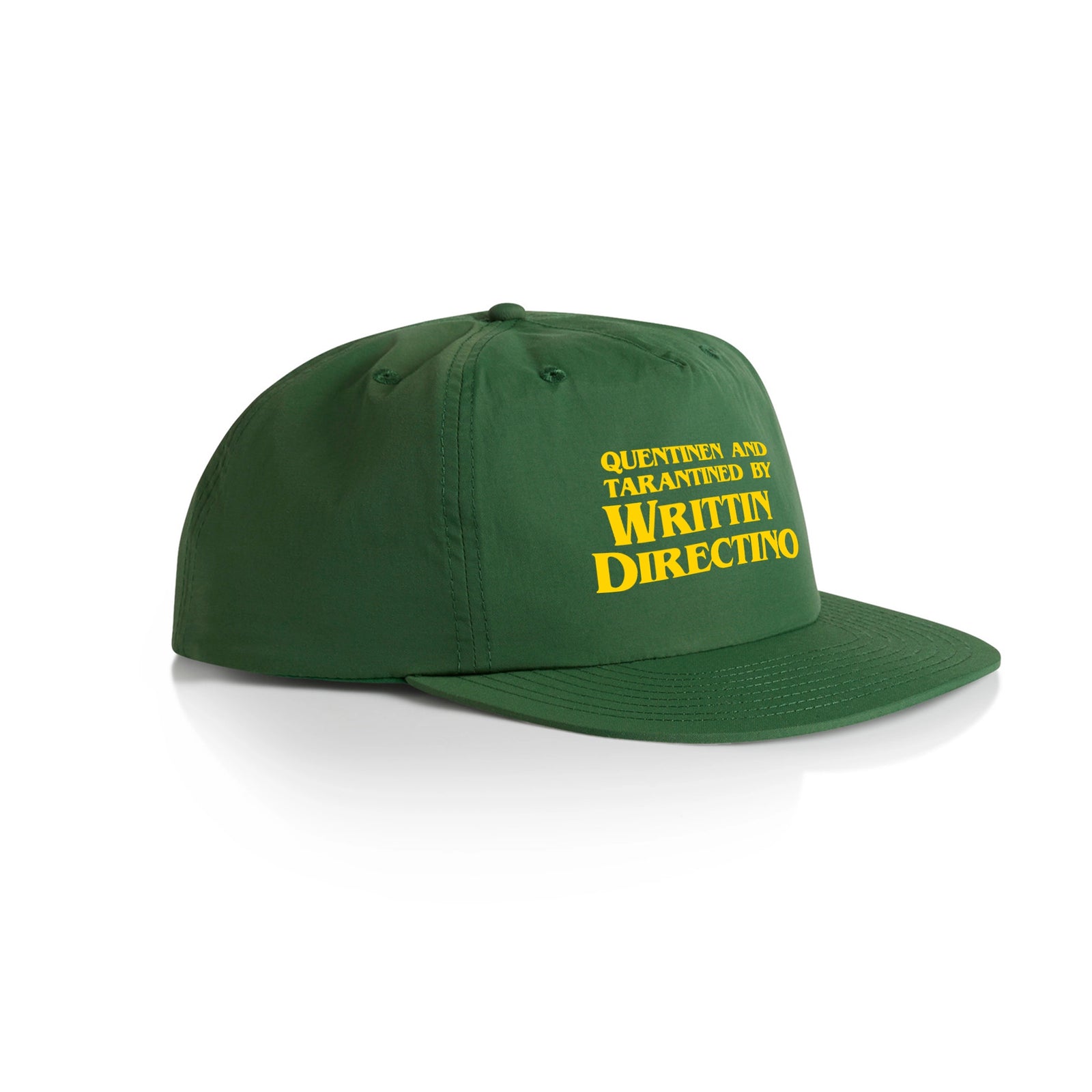 Forest Green active cap with Writtin Directino Hat graphic by Lonely Kids Club