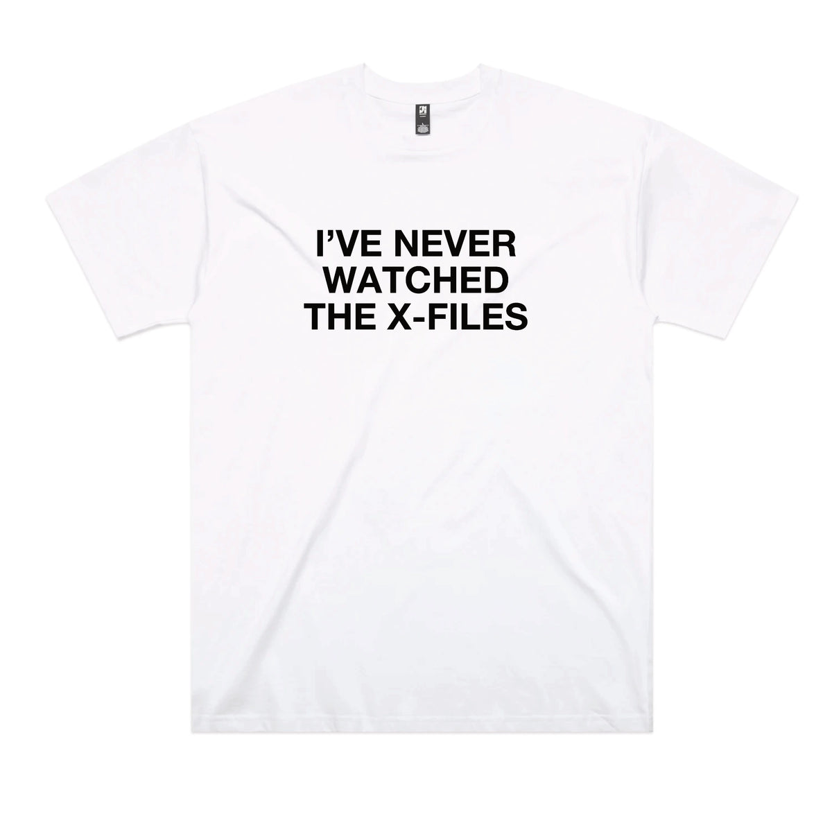 White oversized t-shirt with The X-Files TV design from Lonely Kids Club