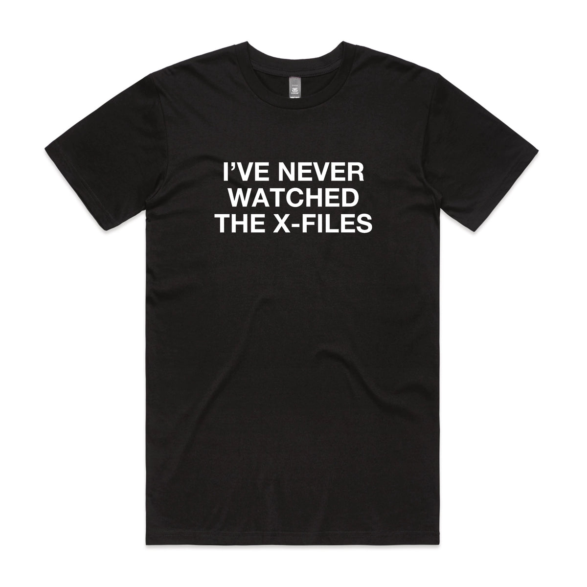 Black regular t-shirt with The X-Files TV design from Lonely Kids Club