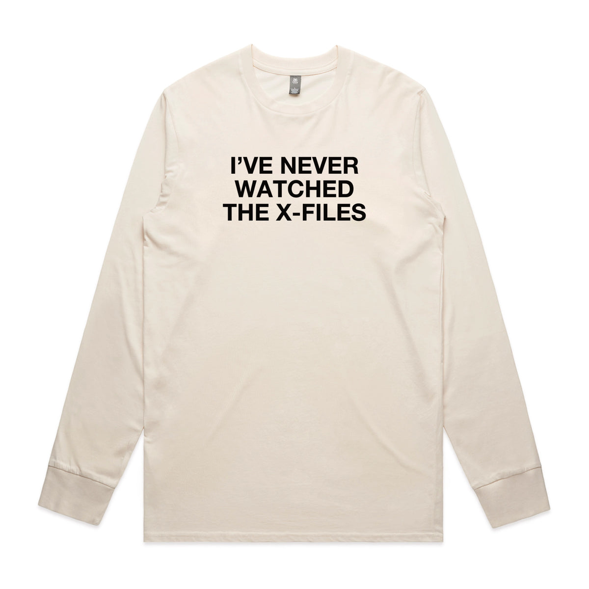 Ecru long sleeve t-shirt with The X-Files TV design from Lonely Kids Club