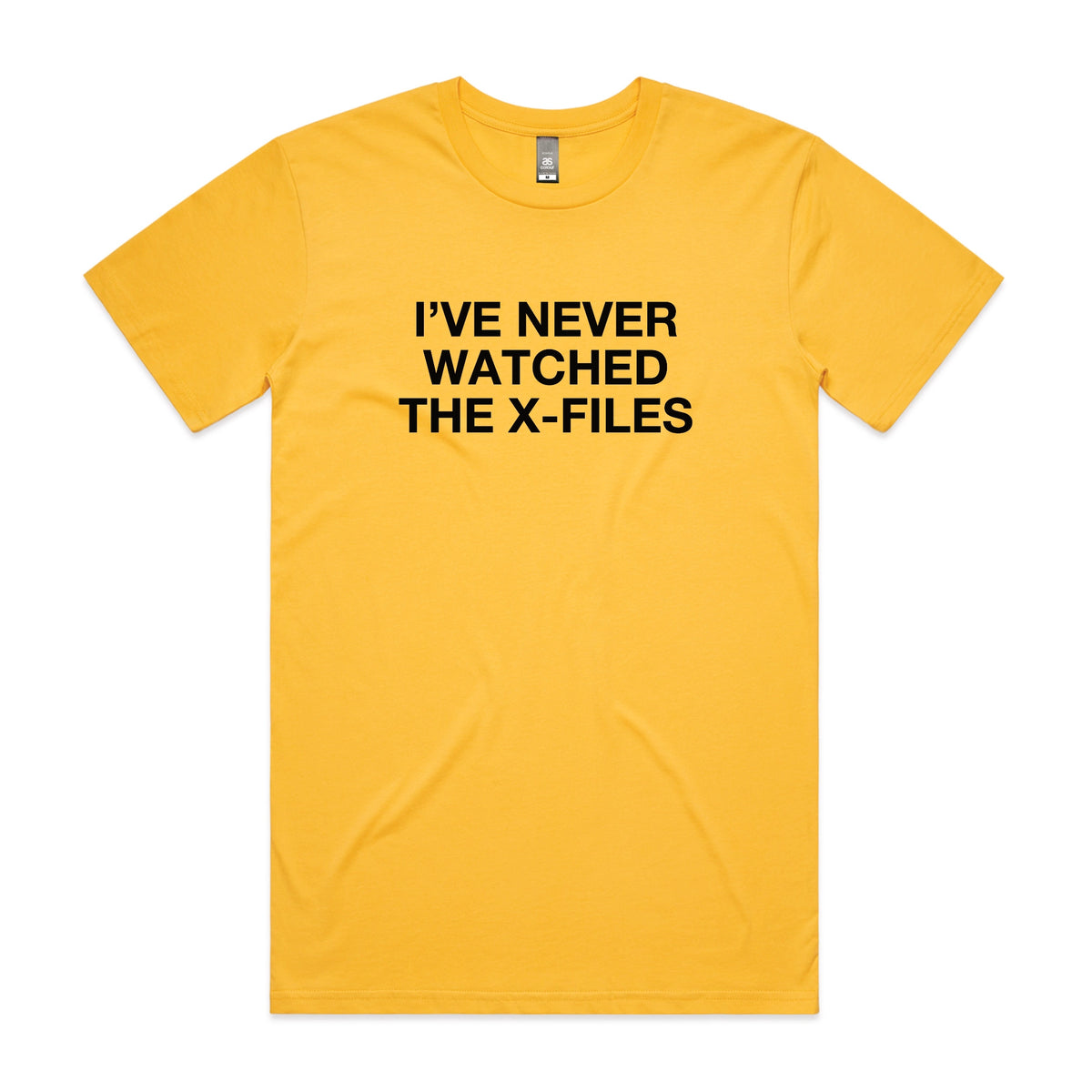 Yelllow regular t-shirt with The X-Files TV design from Lonely Kids Club