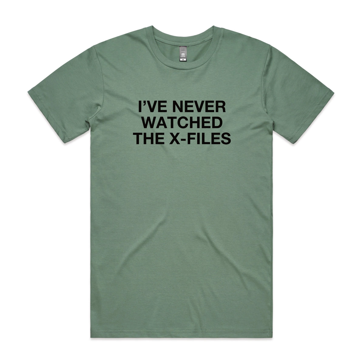 Sage regular t-shirt with The X-Files TV design from Lonely Kids Club