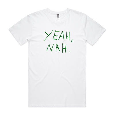 Yeah Nah Tee by Lonely Kids Club. All clothing from our T-shirts to our shorts and hoodies are ethically made, and printed packed and shipped from Sydney.