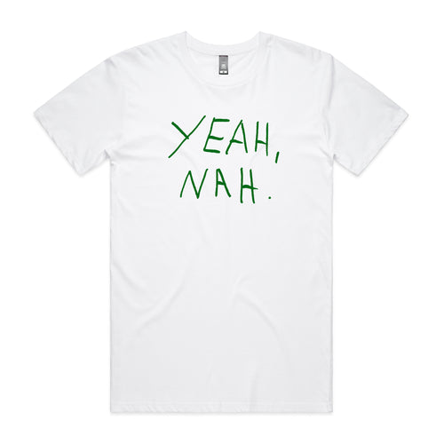 Yeah Nah Tee by Lonely Kids Club. All clothing from our T-shirts to our shorts and hoodies are ethically made, and printed packed and shipped from Sydney.