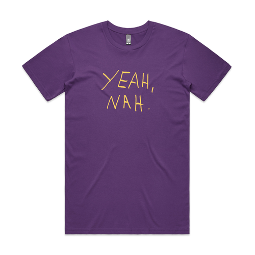 Yeah Nah Tee by Lonely Kids Club. All clothing from our T-shirts to our shorts and hoodies are ethically made, and printed packed and shipped from Sydney.