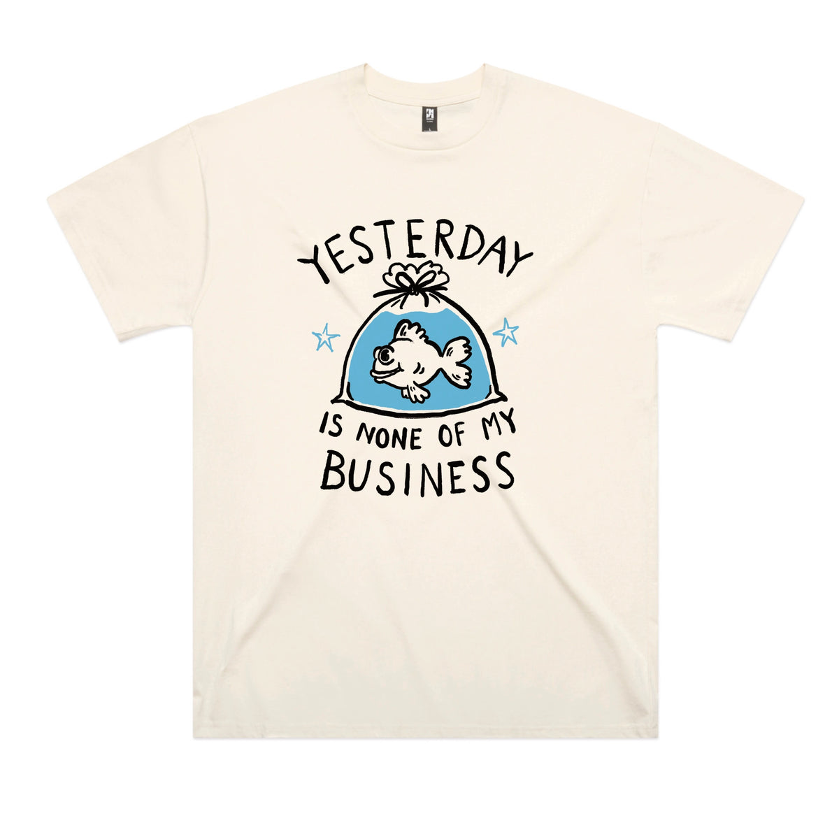 Ecru oversized t-shirt with Yesterday graphic by Lonely Kids Club