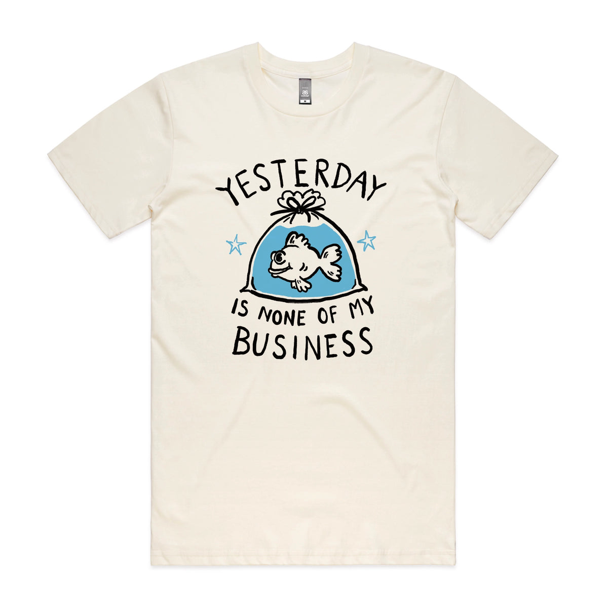Ecru unisex t-shirt with Yesterday graphic by Lonely Kids Club