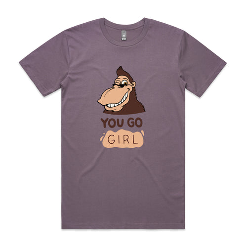 You Go Girl Tee by Lonely Kids Club. All clothing from our T-shirts to our shorts and hoodies are ethically made, and printed packed and shipped from Sydney.