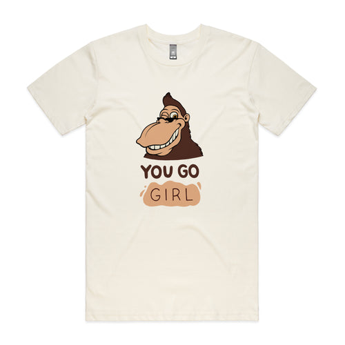 You Go Girl Tee by Lonely Kids Club. All clothing from our T-shirts to our shorts and hoodies are ethically made, and printed packed and shipped from Sydney.