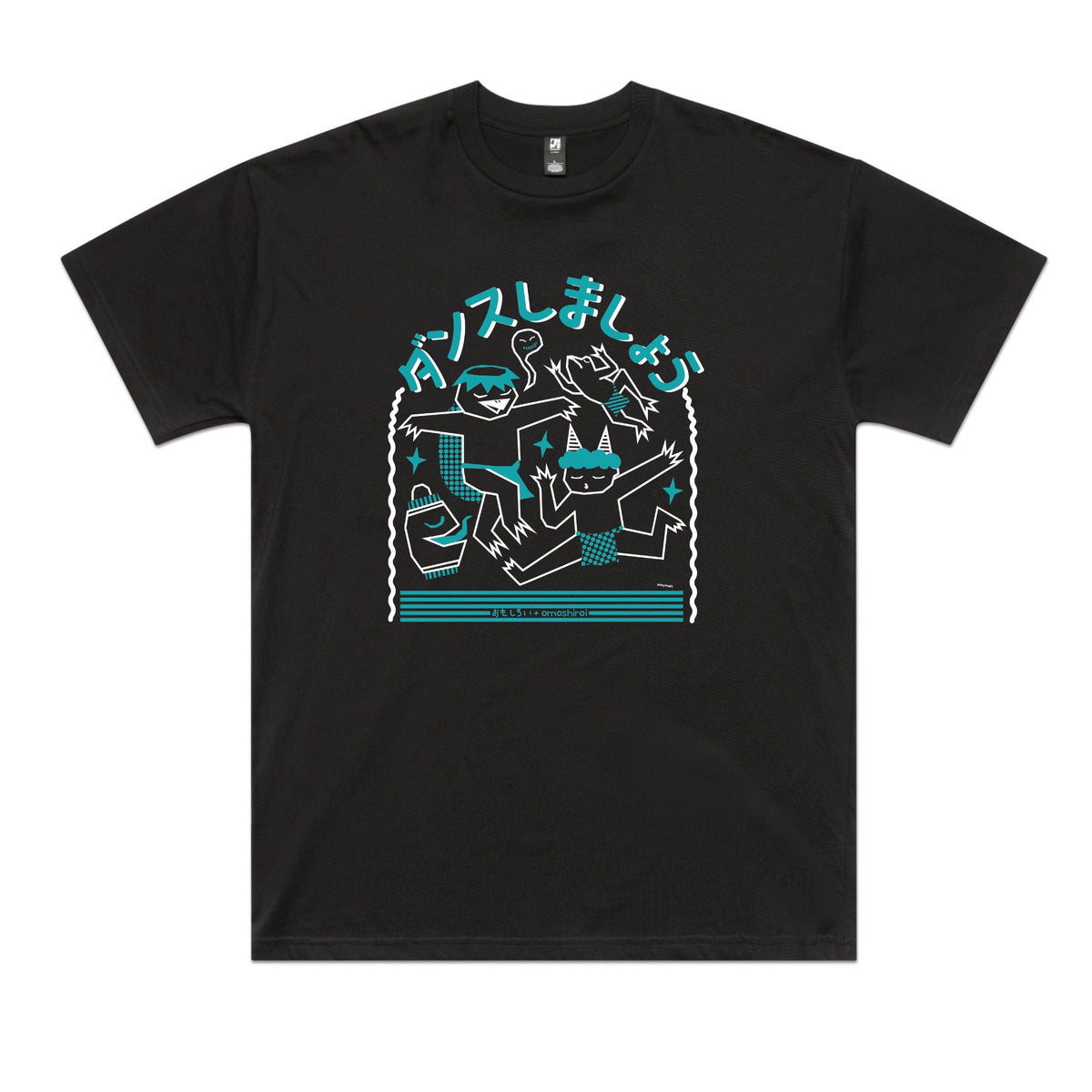 Black oversized t-shirt with Yokai Dance graphic by Lonely Kids Club