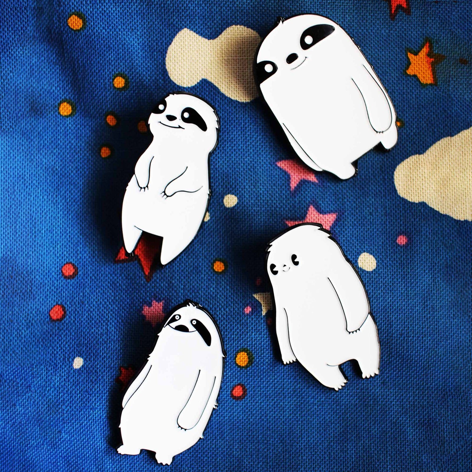 Mystery Sloth Pin by Lonely Kids Club. All clothing from our T-shirts to our shorts and hoodies are ethically made, and printed packed and shipped from Sydney.