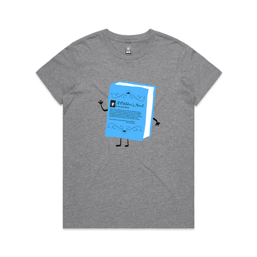A Children's Novel Tee by Lonely Kids Club. All clothing from our T-shirts to our shorts and hoodies are ethically made, and printed packed and shipped from Sydney.