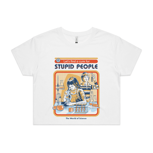 A Cure For Stupid People Tee by Lonely Kids Club. All clothing from our T-shirts to our shorts and hoodies are ethically made, and printed packed and shipped from Sydney.
