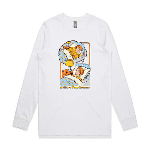 Achieve Your Dreams Tee by Lonely Kids Club. All clothing from our T-shirts to our shorts and hoodies are ethically made, and printed packed and shipped from Sydney.