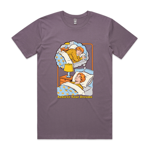 Achieve Your Dreams Tee by Lonely Kids Club. All clothing from our T-shirts to our shorts and hoodies are ethically made, and printed packed and shipped from Sydney.