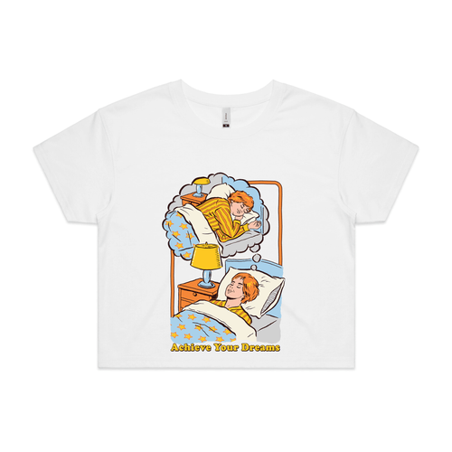 Achieve Your Dreams Tee by Lonely Kids Club. All clothing from our T-shirts to our shorts and hoodies are ethically made, and printed packed and shipped from Sydney.