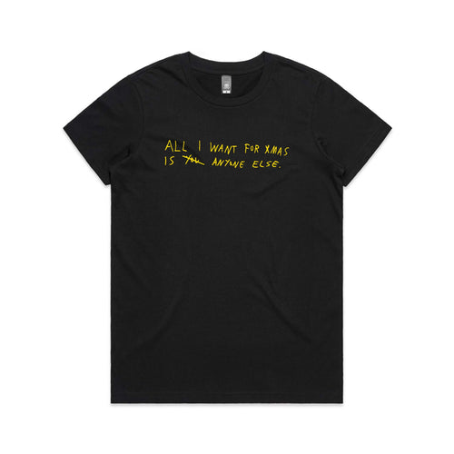 All I Want For Xmas Tee by Lonely Kids Club. All clothing from our T-shirts to our shorts and hoodies are ethically made, and printed packed and shipped from Sydney.