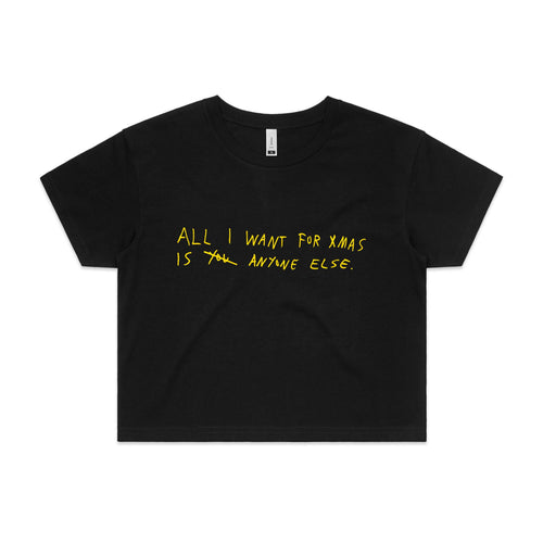 All I Want For Xmas Tee by Lonely Kids Club. All clothing from our T-shirts to our shorts and hoodies are ethically made, and printed packed and shipped from Sydney.
