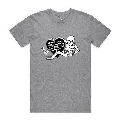 Alone Together Tee by Lonely Kids Club. All clothing from our T-shirts to our shorts and hoodies are ethically made, and printed packed and shipped from Sydney.