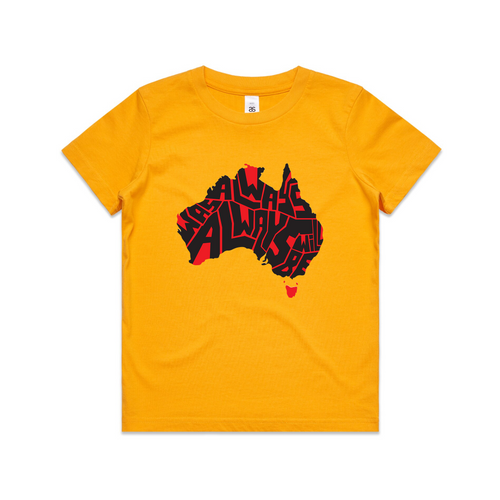 Always Was Charity Kids Tee by Lonely Kids Club. All clothing from our T-shirts to our shorts and hoodies are ethically made, and printed packed and shipped from Sydney.