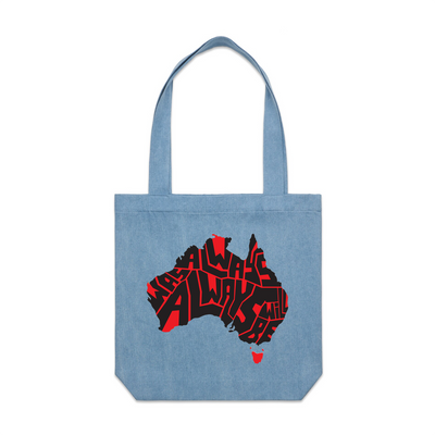 Always Was Charity Tote by Lonely Kids Club. All clothing from our T-shirts to our shorts and hoodies are ethically made, and printed packed and shipped from Sydney.