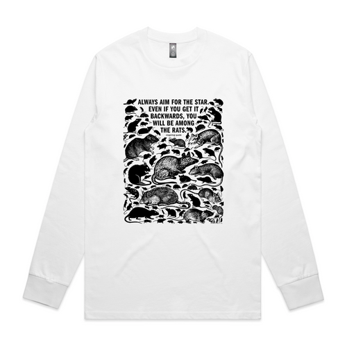 Among The Rats Tee by Lonely Kids Club. All clothing from our T-shirts to our shorts and hoodies are ethically made, and printed packed and shipped from Sydney.