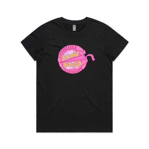 Bubble Gum Tape Tee by Lonely Kids Club. All clothing from our T-shirts to our shorts and hoodies are ethically made, and printed packed and shipped from Sydney.