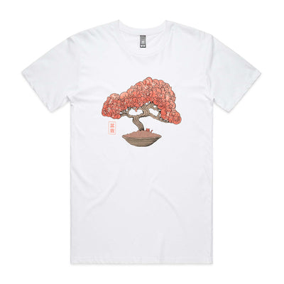 Bonsai Cat Tree Tee by Lonely Kids Club. All clothing from our T-shirts to our shorts and hoodies are ethically made, and printed packed and shipped from Sydney.