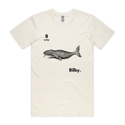 B Is For Bilby Tee by Lonely Kids Club. All clothing from our T-shirts to our shorts and hoodies are ethically made, and printed packed and shipped from Sydney.