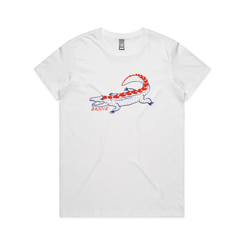 Baddie Tee by Lonely Kids Club. All clothing from our T-shirts to our shorts and hoodies are ethically made, and printed packed and shipped from Sydney.
