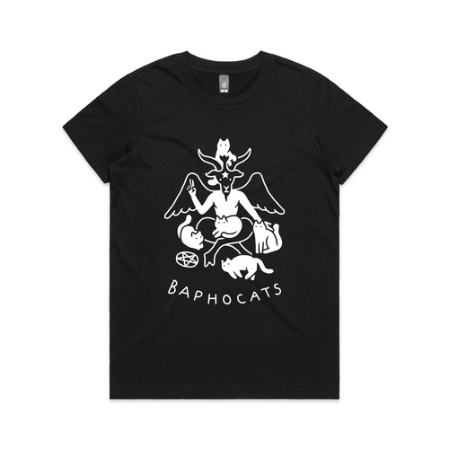 Baphocats Tee by Lonely Kids Club. All clothing from our T-shirts to our shorts and hoodies are ethically made, and printed packed and shipped from Sydney.
