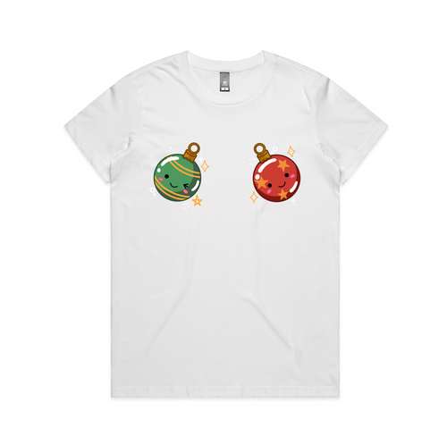 Baubles Tee by Lonely Kids Club. All clothing from our T-shirts to our shorts and hoodies are ethically made, and printed packed and shipped from Sydney.