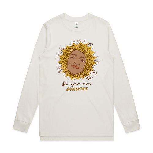Be Your Own Sunshine Tee by Lonely Kids Club. All clothing from our T-shirts to our shorts and hoodies are ethically made, and printed packed and shipped from Sydney.