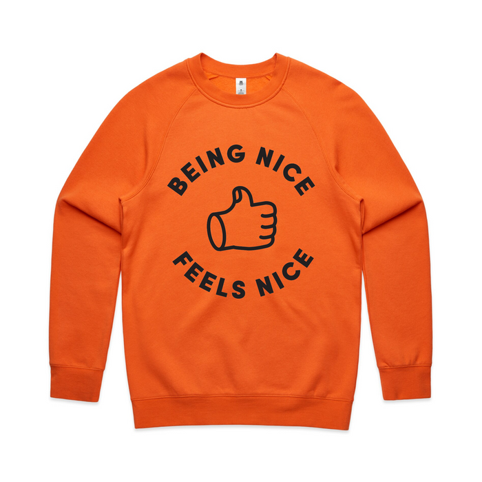Being nice shop is cool sweatshirt
