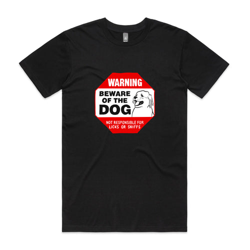 Beware Of The Dog Tee by Lonely Kids Club. All clothing from our T-shirts to our shorts and hoodies are ethically made, and printed packed and shipped from Sydney.