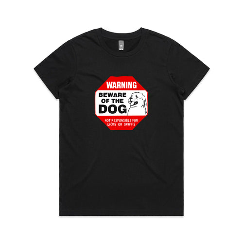 Beware Of The Dog Tee by Lonely Kids Club. All clothing from our T-shirts to our shorts and hoodies are ethically made, and printed packed and shipped from Sydney.