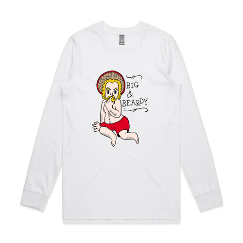 Big & Beardy Tee by Lonely Kids Club. All clothing from our T-shirts to our shorts and hoodies are ethically made, and printed packed and shipped from Sydney.