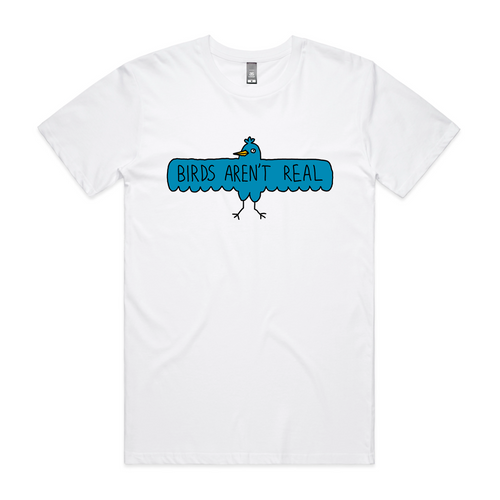 Birds Aren't Real Tee by Lonely Kids Club. All clothing from our T-shirts to our shorts and hoodies are ethically made, and printed packed and shipped from Sydney.