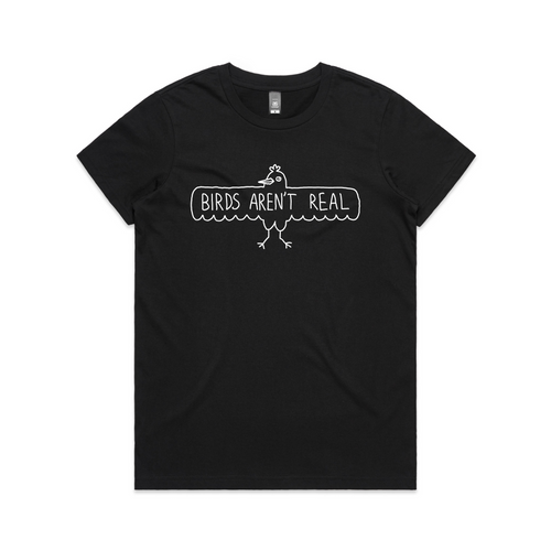 Birds Aren't Real Tee by Lonely Kids Club. All clothing from our T-shirts to our shorts and hoodies are ethically made, and printed packed and shipped from Sydney.