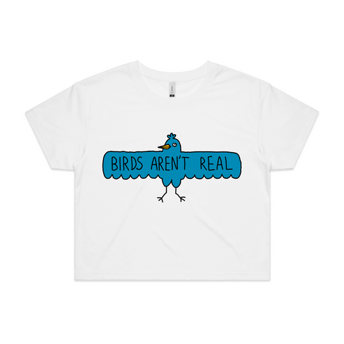 Birds Aren't Real Tee by Lonely Kids Club. All clothing from our T-shirts to our shorts and hoodies are ethically made, and printed packed and shipped from Sydney.