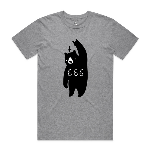 Black Metal Bear Tee by Lonely Kids Club. All clothing from our T-shirts to our shorts and hoodies are ethically made, and printed packed and shipped from Sydney.