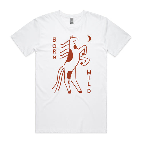Born Wild Tee by Lonely Kids Club. All clothing from our T-shirts to our shorts and hoodies are ethically made, and printed packed and shipped from Sydney.